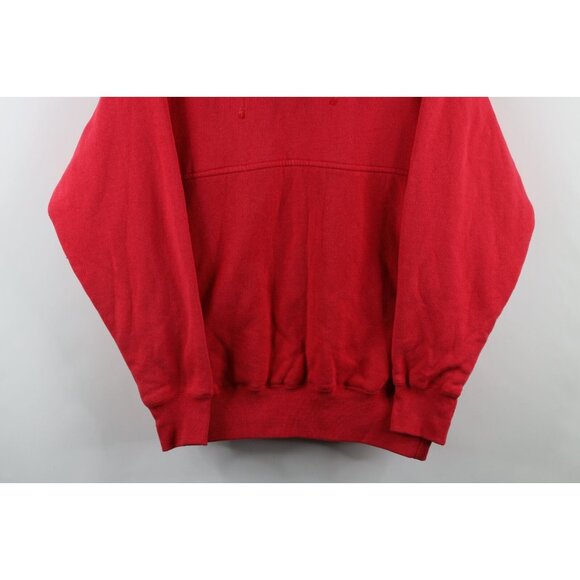 Vtg 90s Streetwear Mens Large Faded Thermal Lined Double Wall Heavyweight Hoodie - Picture 3 of 9